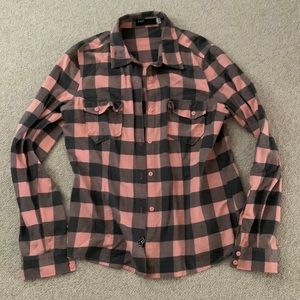 Plaid Black and Pink shirt